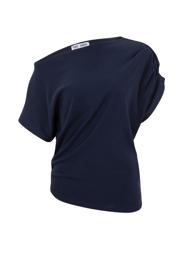 Ruched Top Navy