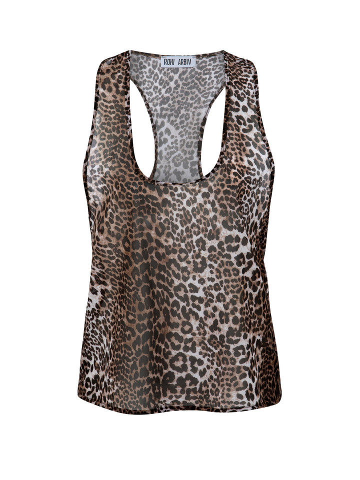 Leopard Chiffon Tank