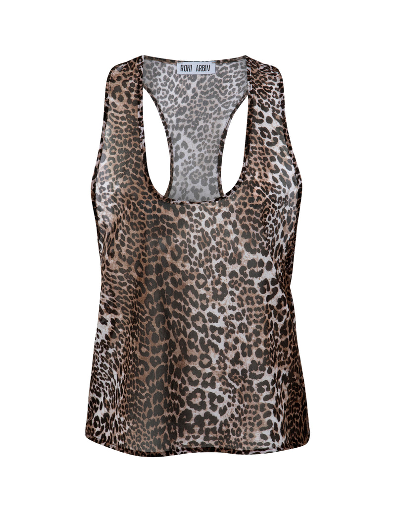 Leopard Chiffon Tank