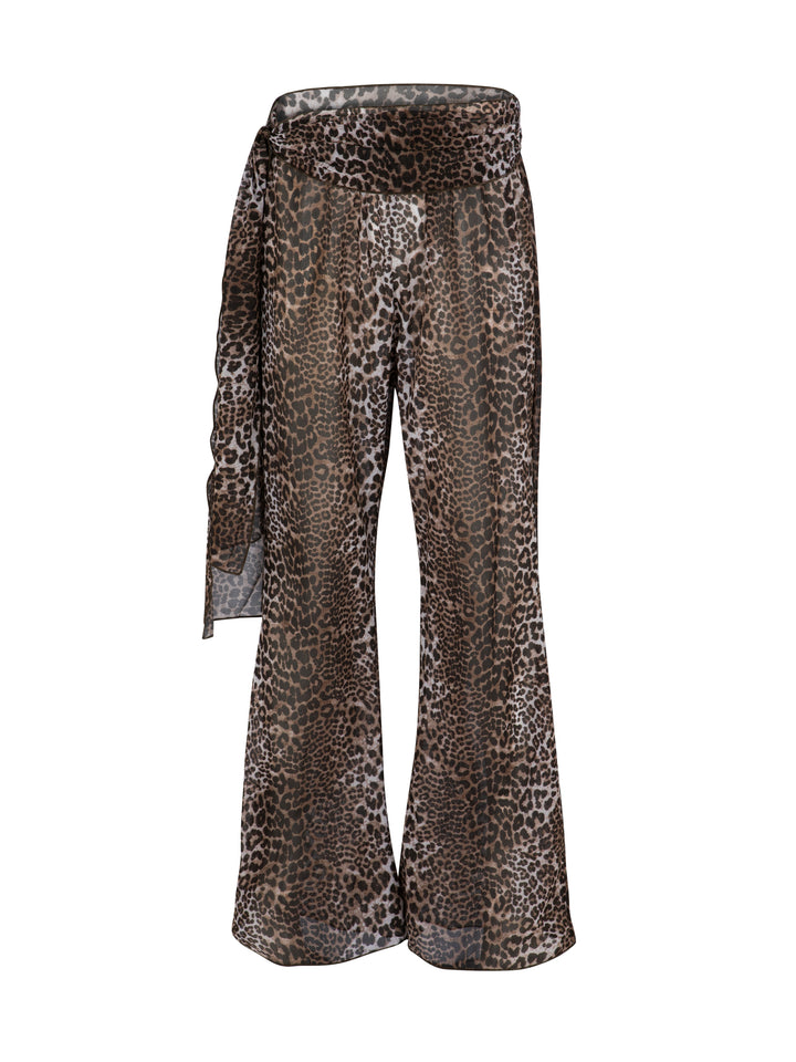 Leopard Chiffon Pants