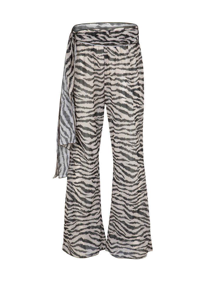 Zebra Chiffon Pants