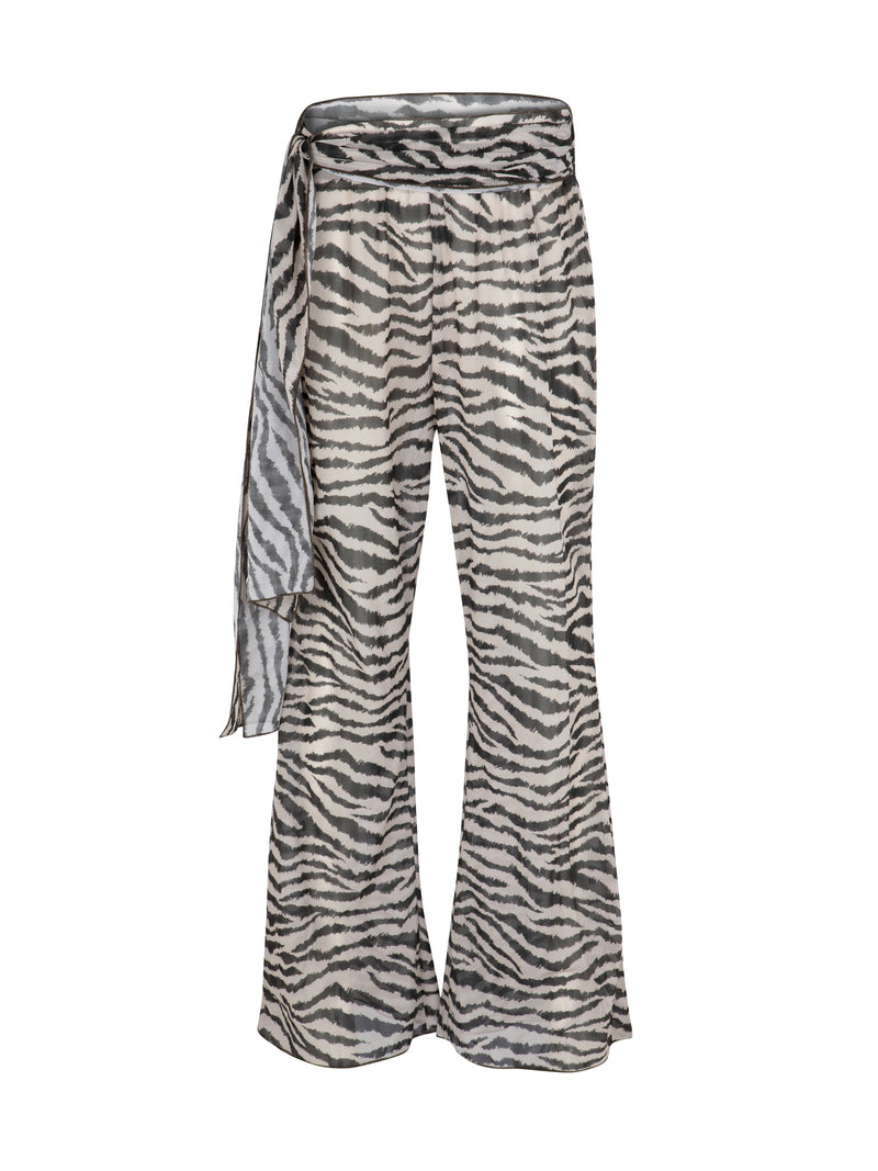 Zebra Chiffon Pants