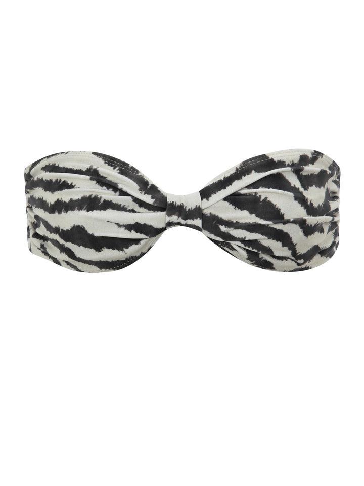 Zebra Strapless Bikini Top