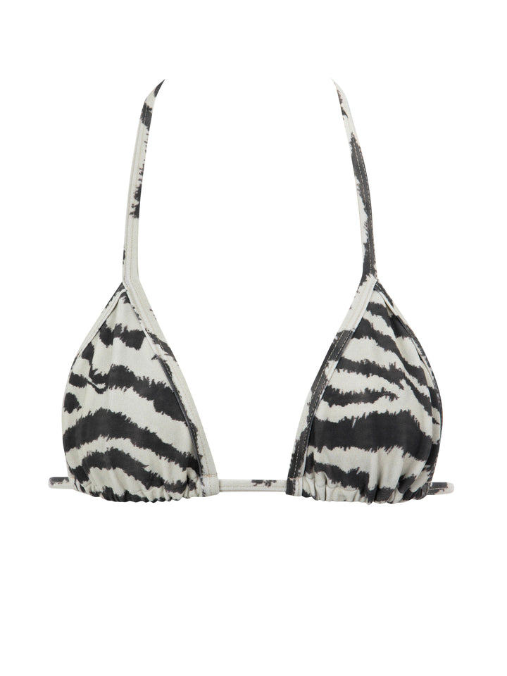 Zebra Triangle Bikini Top