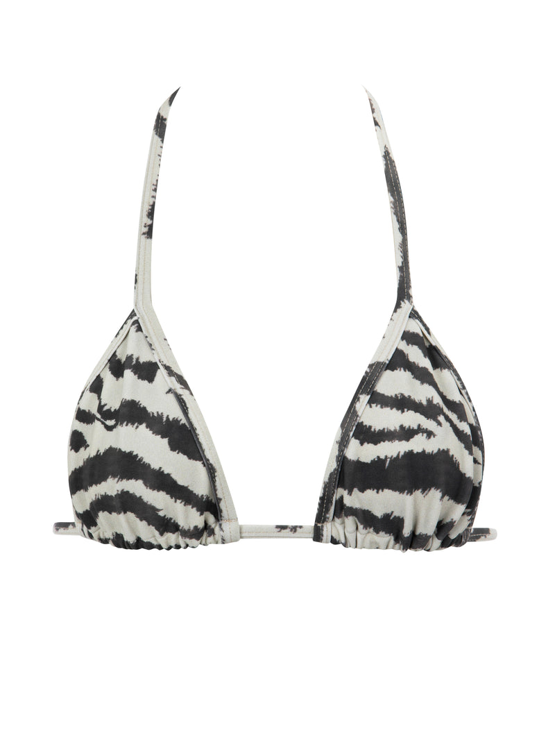 Zebra Triangle Bikini Top